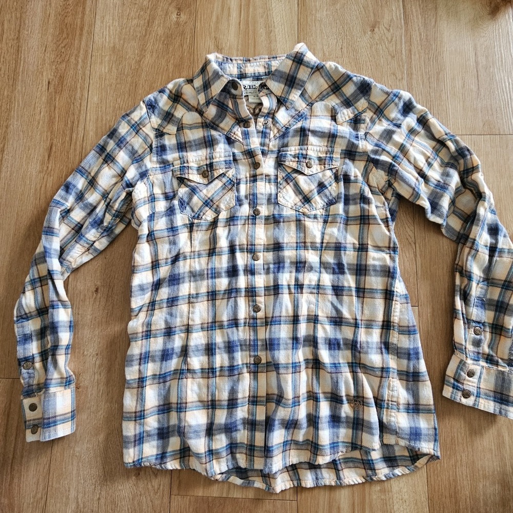 ARIAT Real Women's Natural Shirt Long Sleeve Button Down - Size Small